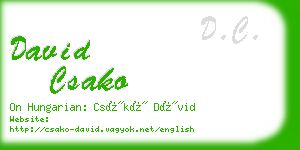 david csako business card